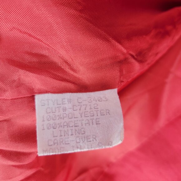Cache Vintage Red Blazer Jacket Button Down Shoulder Pads Women's Size 4 #3319 - Picture 4 of 5